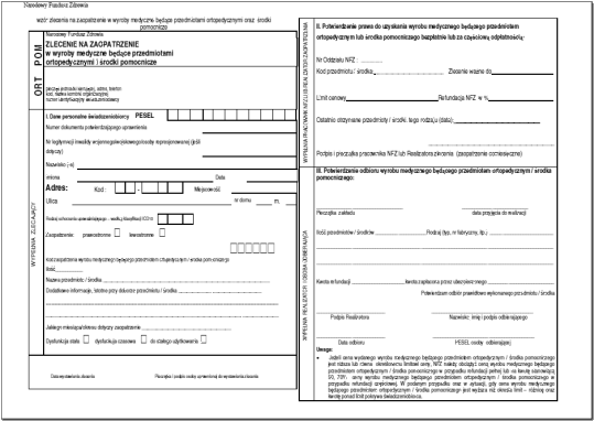 wnioski na pieluchomajtki nfz